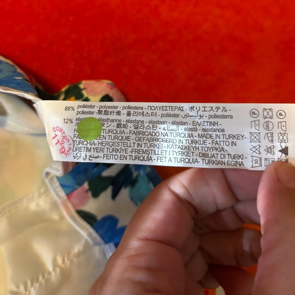 Zara vibrant flowers high waist pants made in Europe NWT - Picture 7 of 12